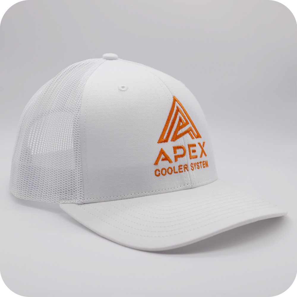 
                  
                    APEX Orange Logo Cap | White - Apex Cooler System
                  
                