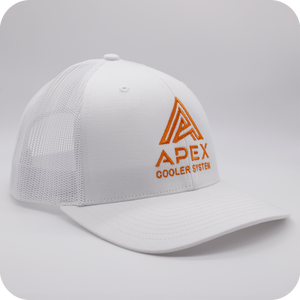 
                  
                    APEX Orange Logo Cap | White - Apex Cooler System
                  
                