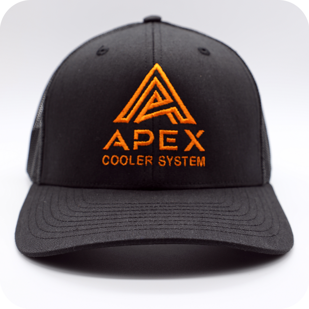 
                  
                    APEX Orange Logo Cap | Black - Apex Cooler System
                  
                