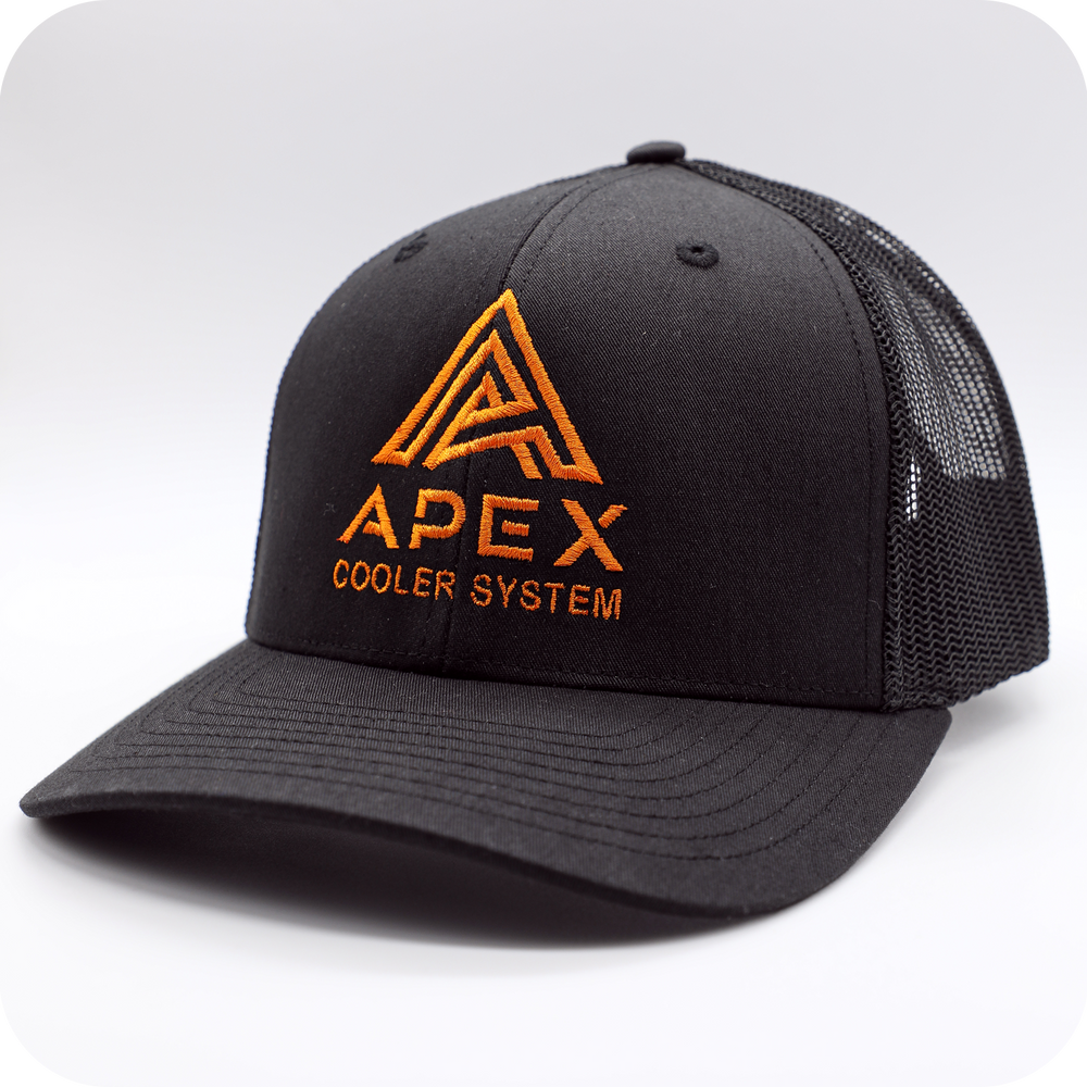 APEX Orange Logo Cap | Black - Apex Cooler System