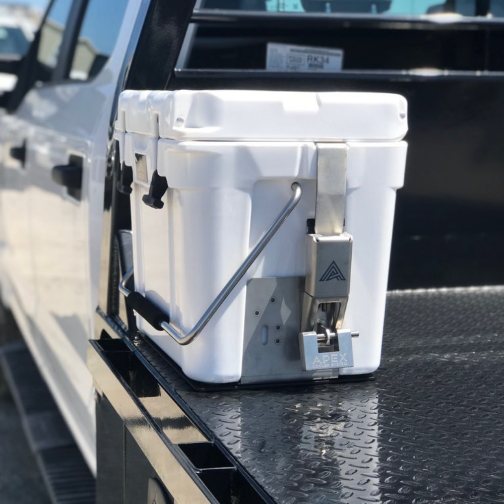 Truck bed cooler deals holder